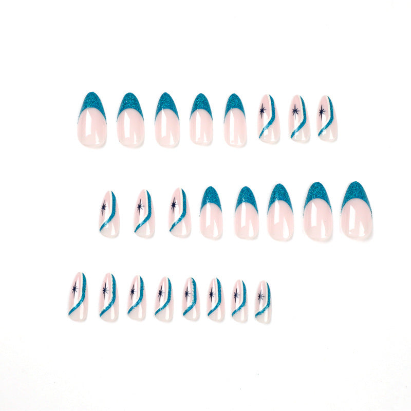 Elegant Stiletto Nails with Glitter and Ombre Design Kalsten
