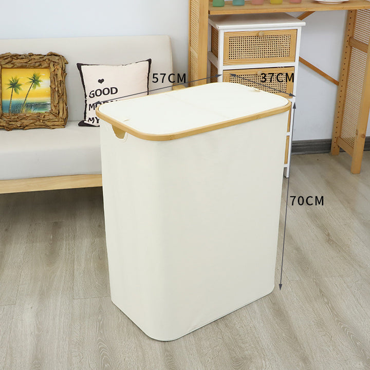 Practical laundry basket with lid Kalsten