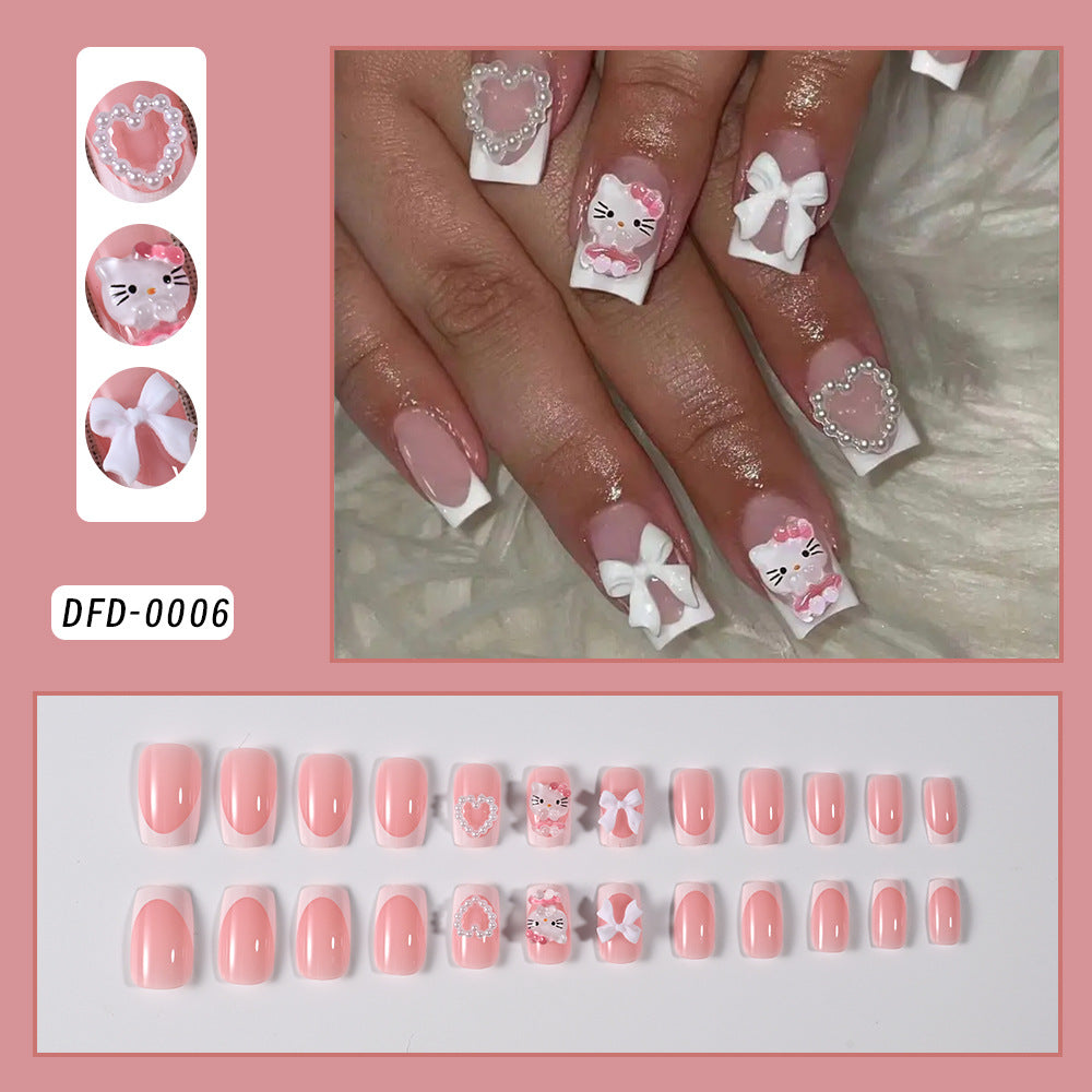 Decorative Press-On Nail Tips Set