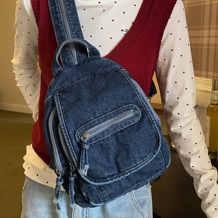 Stylish Denim Mini Backpack Kalsten