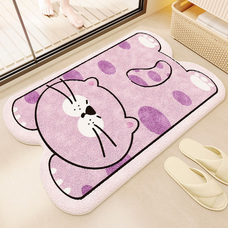 Soft Striped Bathroom Mat
