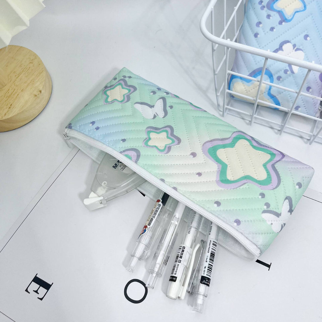 Quilted Butterfly Print Pencil Case Kalsten