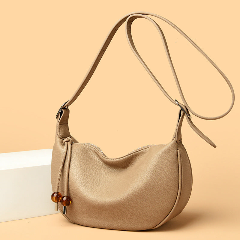 Casual Textured Leather Sling Bag Kalsten