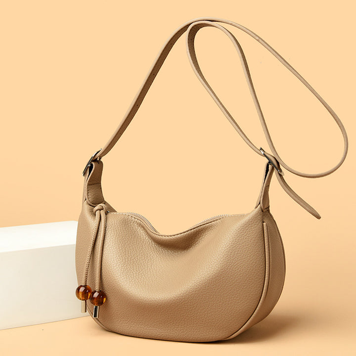 Casual Textured Leather Sling Bag Kalsten