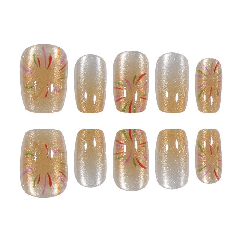 Artistic Summer-Inspired Press-On Nails Kalsten