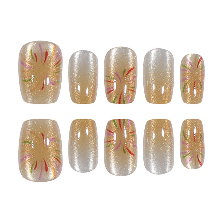 Artistic Summer-Inspired Press-On Nails Kalsten