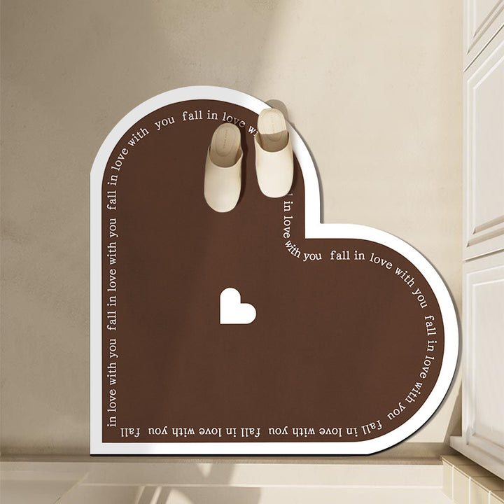 Heart-Shaped Bathroom Rug