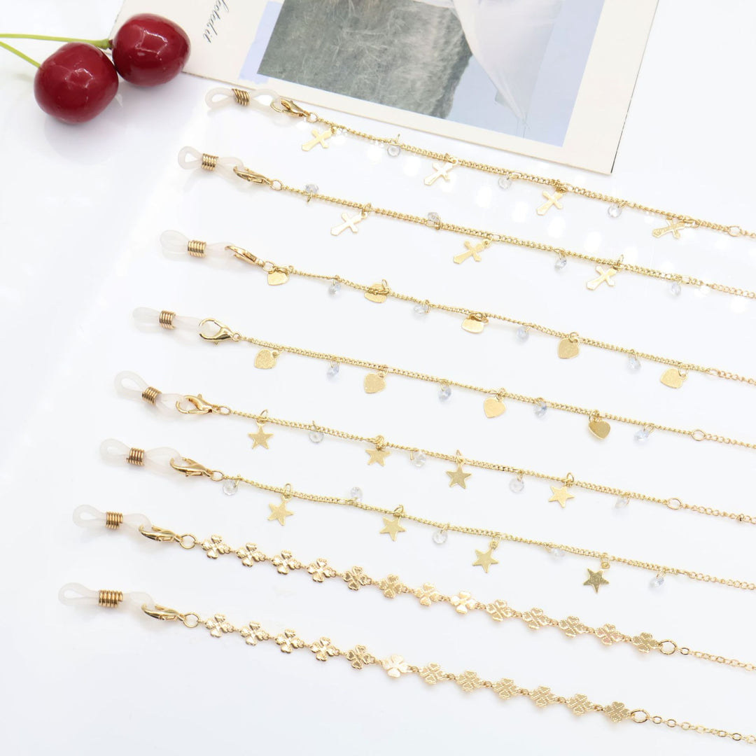 Cross-Embellished Eyewear Chain Kalsten