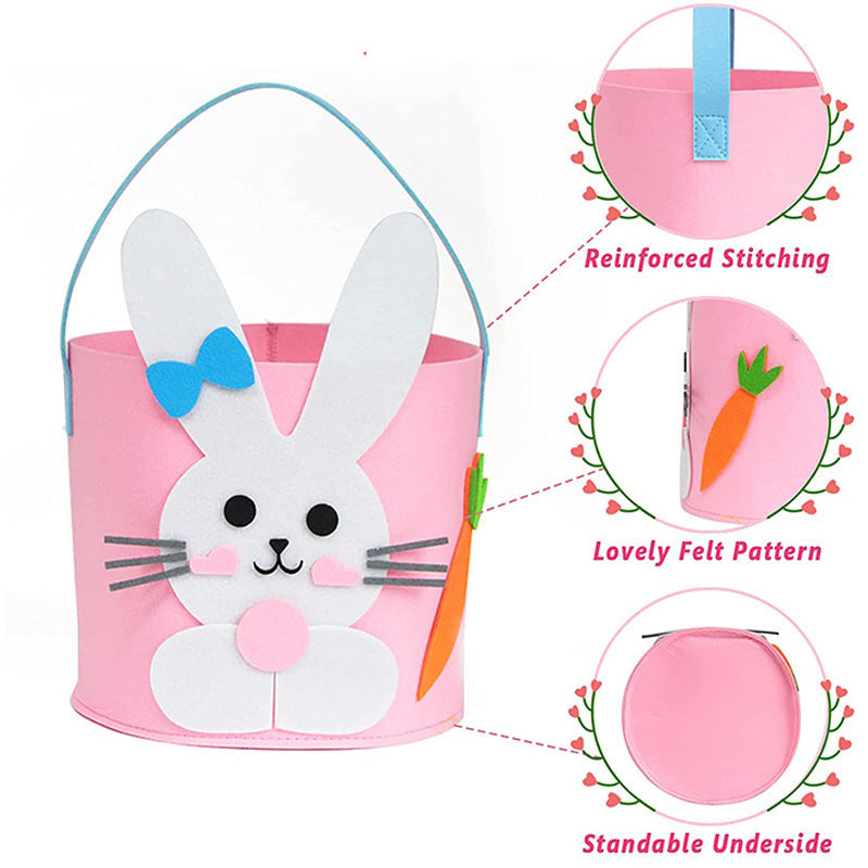 Cute Bunny Easter Candy Bucket Kalsten