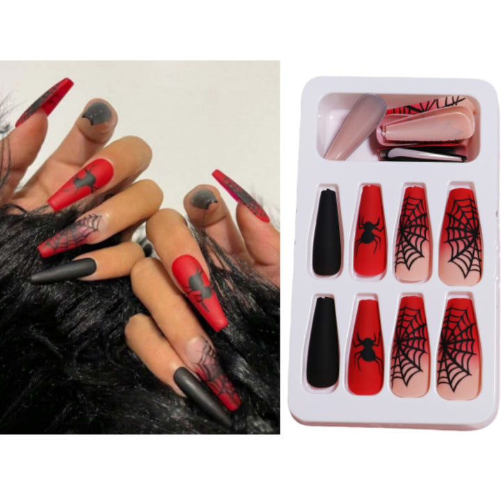 Artistic Press-On Nail Design with Dripping Effect Kalsten