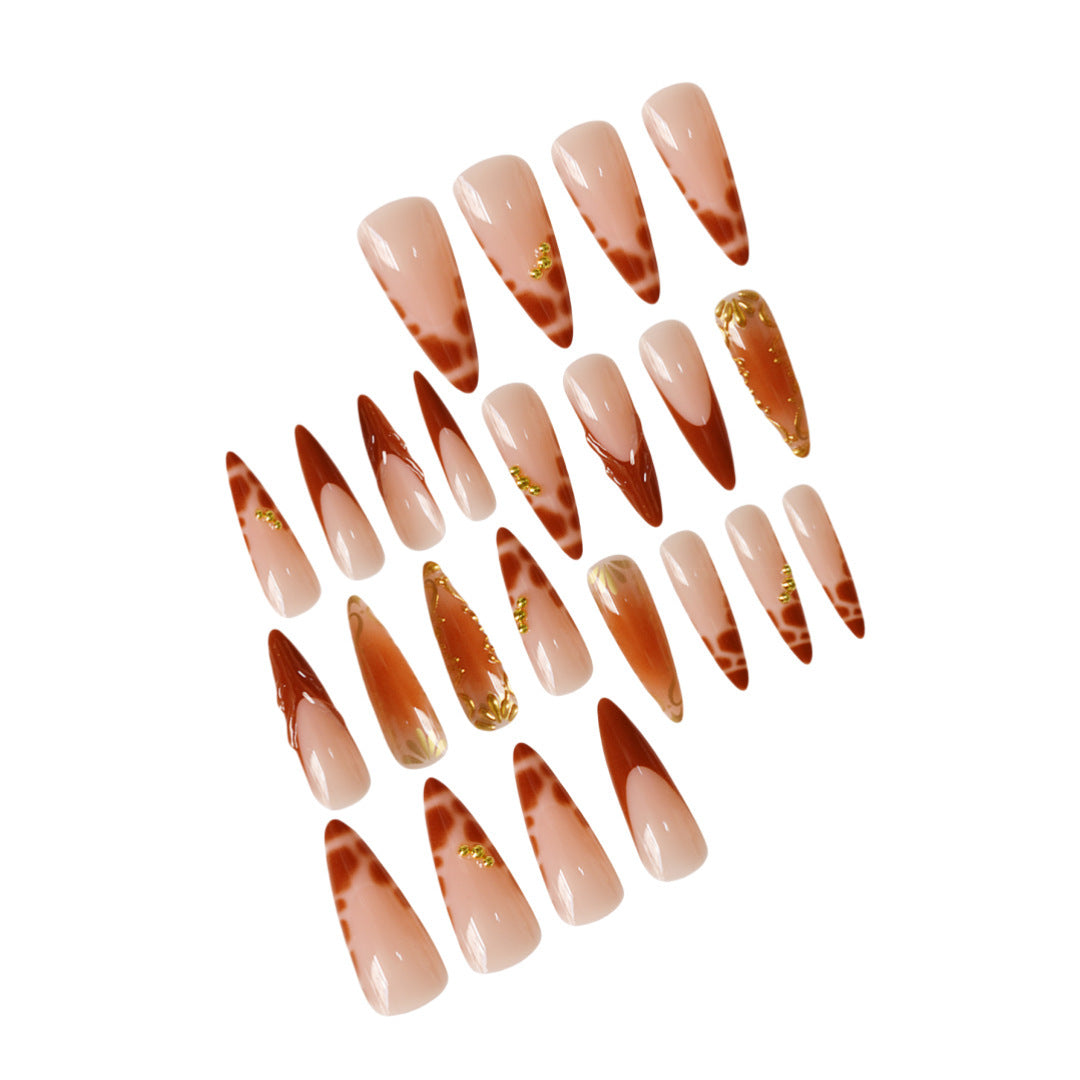 Artistic Almond-Shaped Press-On Nails Kalsten
