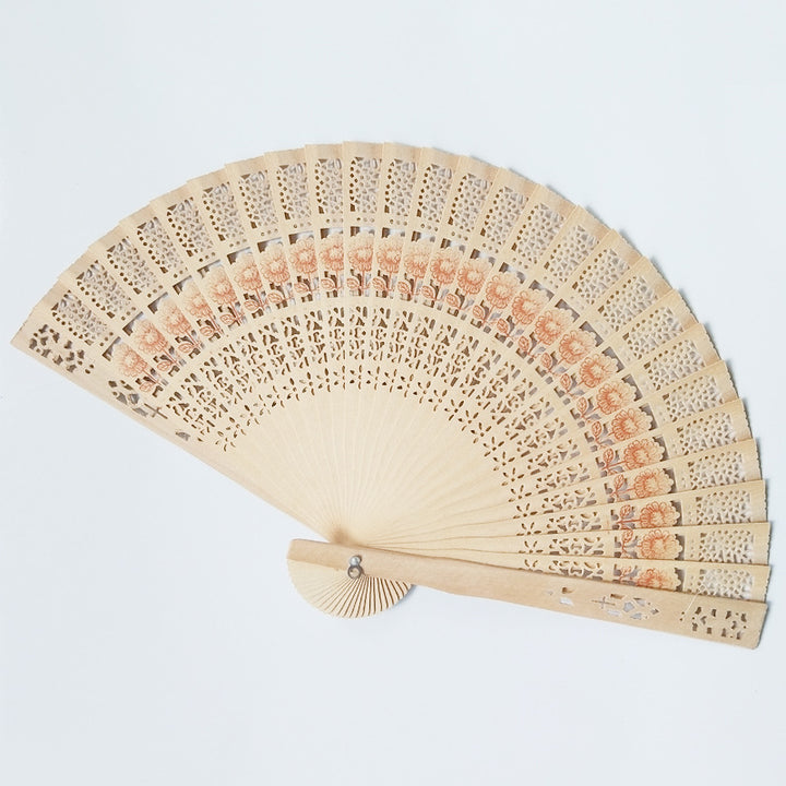 Ladies decorative and high-quality hand fan made of filigree wood Kalsten