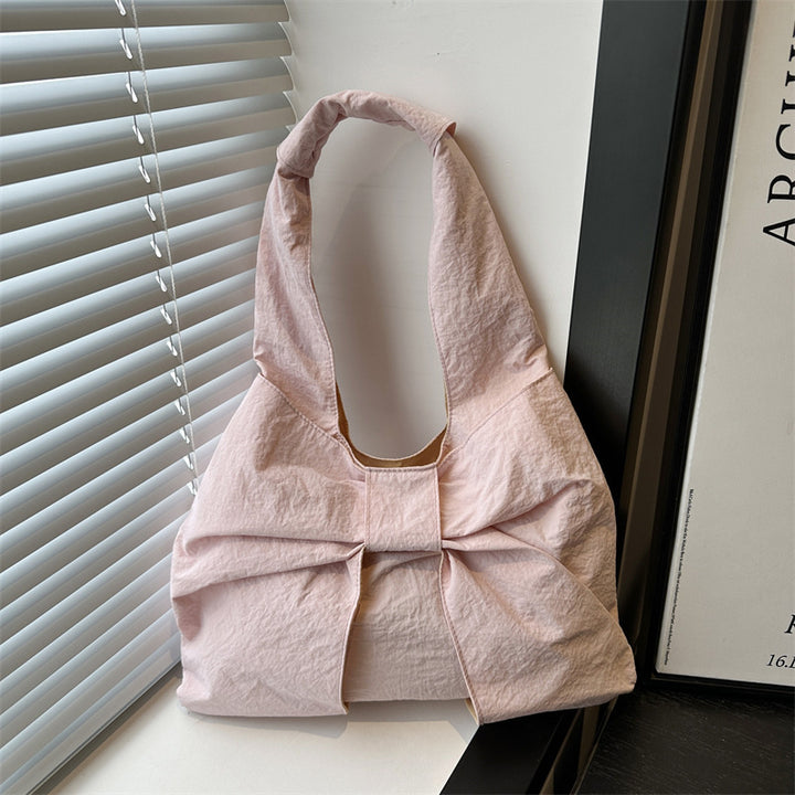 Bow Accent Fabric Tote Bag Kalsten