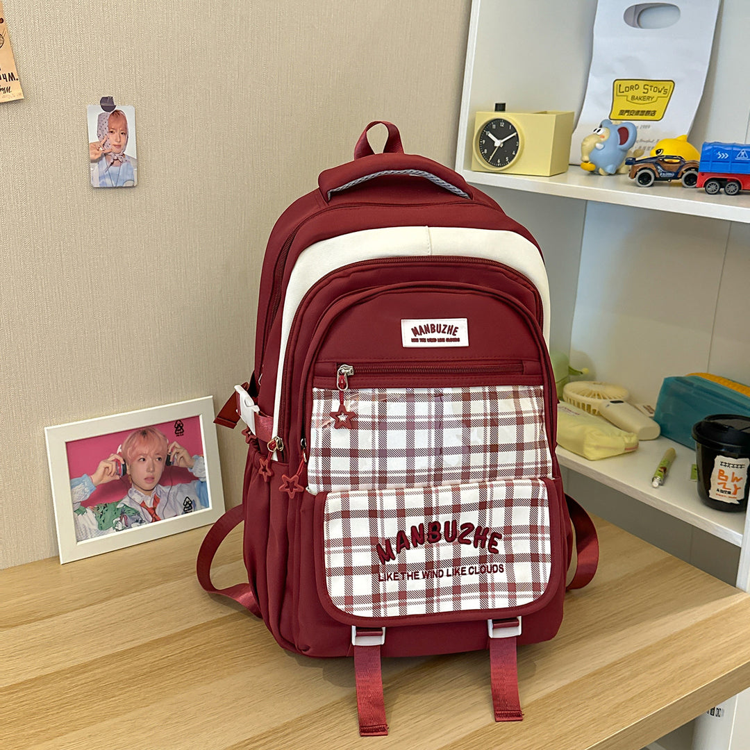 Trendy Spacious Backpack with Transparent Pocket Kalsten