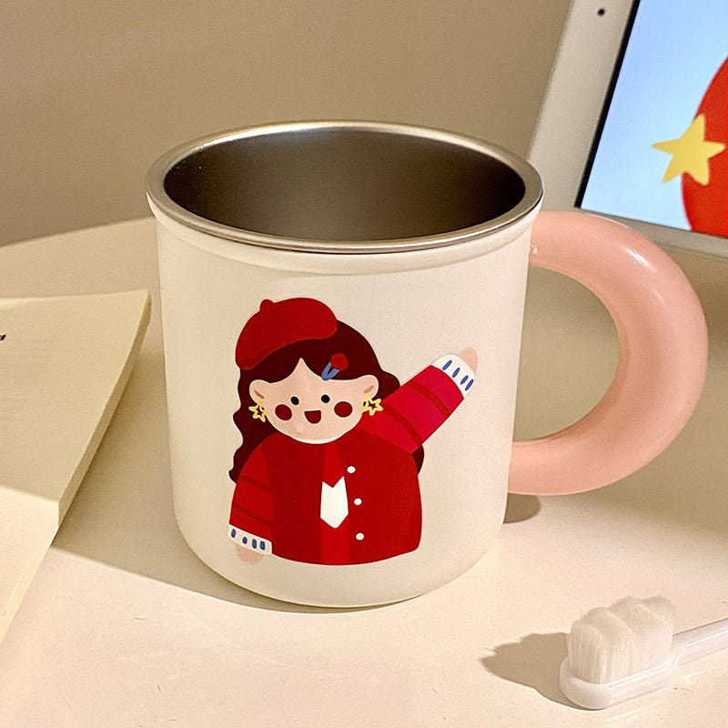 Stainless Steel Coffee Mug with Cheerful Children's Design Kalsten