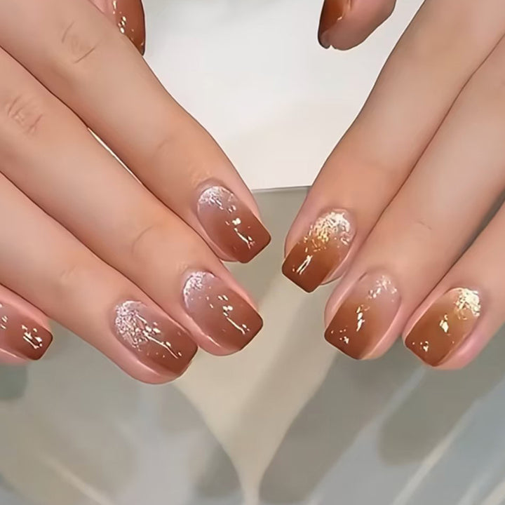 Artificial nails with glitter gradient effect Kalsten