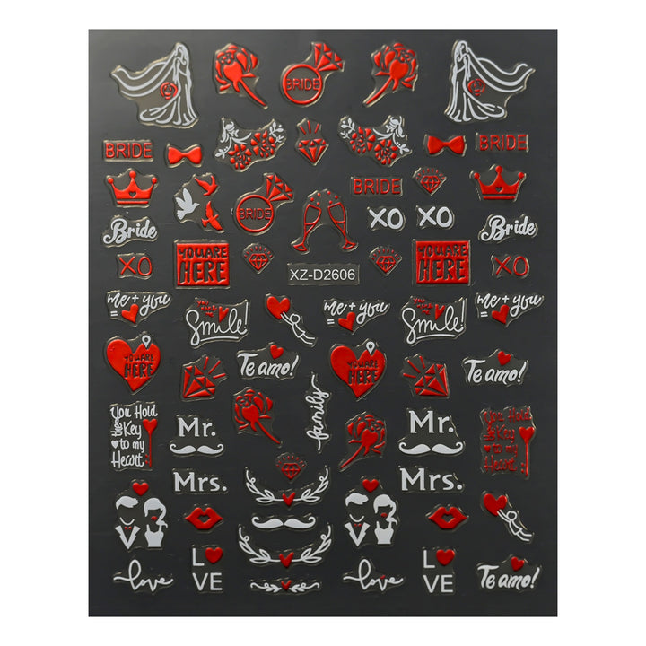 Cute Love-Themed Nail Art Charms