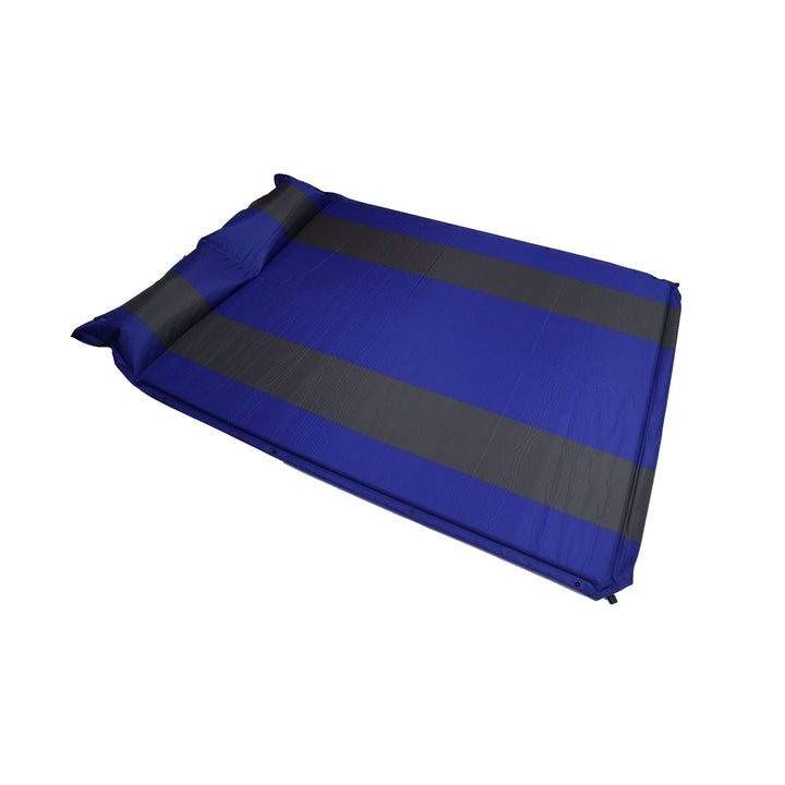 insulated self-inflating double camping mattress with integrated pillow Kalsten