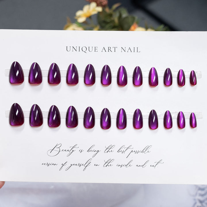 Glossy Press-On Nail Art Set