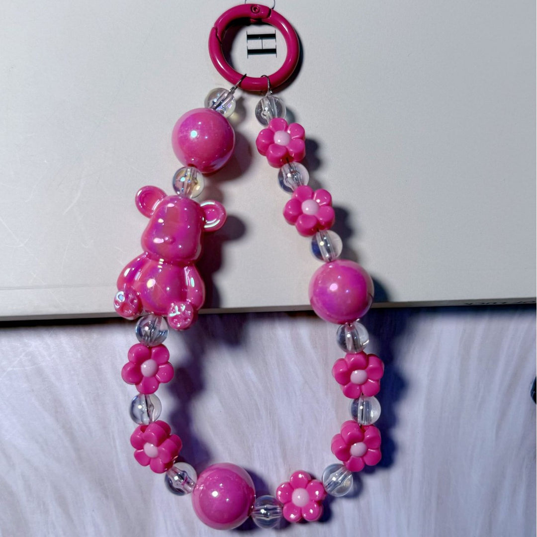 Playful Bear-Themed Beaded Keychain kalsten