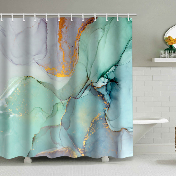 Artistic Marble Design Shower Curtain Kalsten