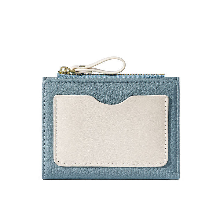 Textured  Leather Zippered Card Holder Kalsten