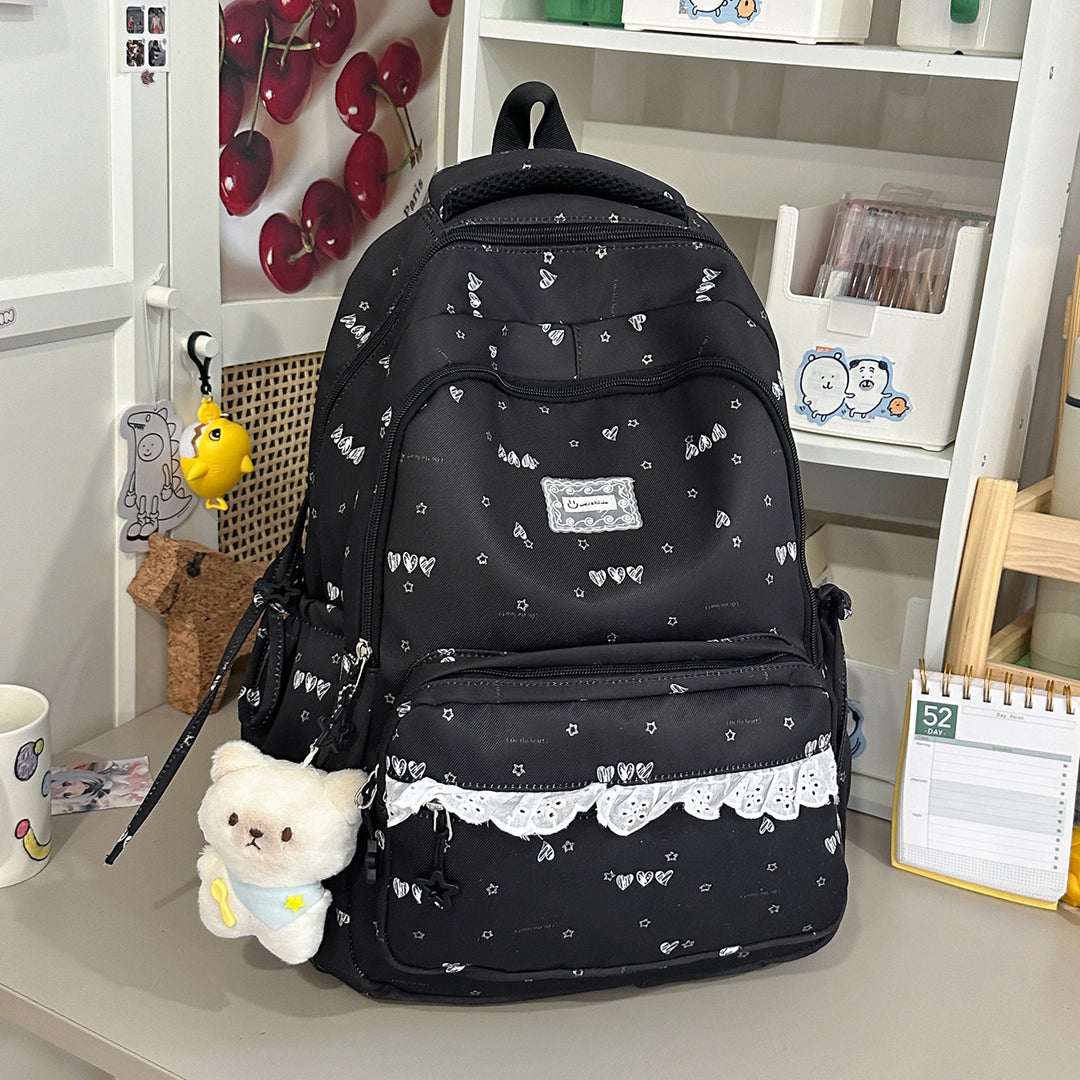 Cute Illustrated Multi-Compartment Backpack Kalsten