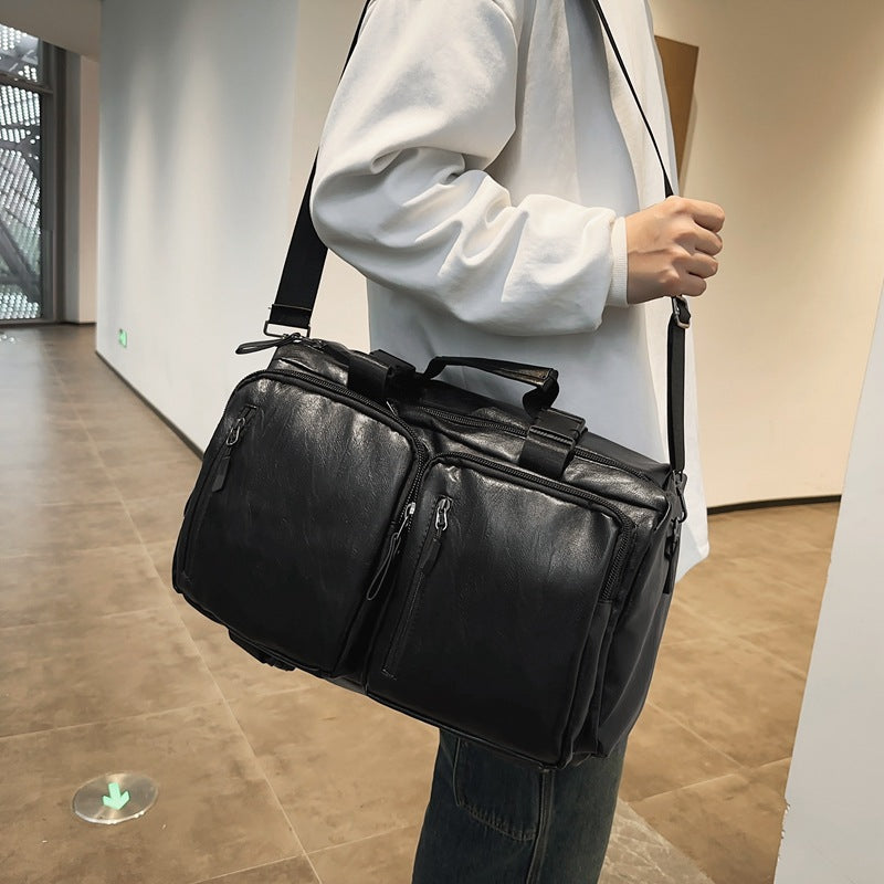 Multi-Functional Leather Weekend Bag Kalsten