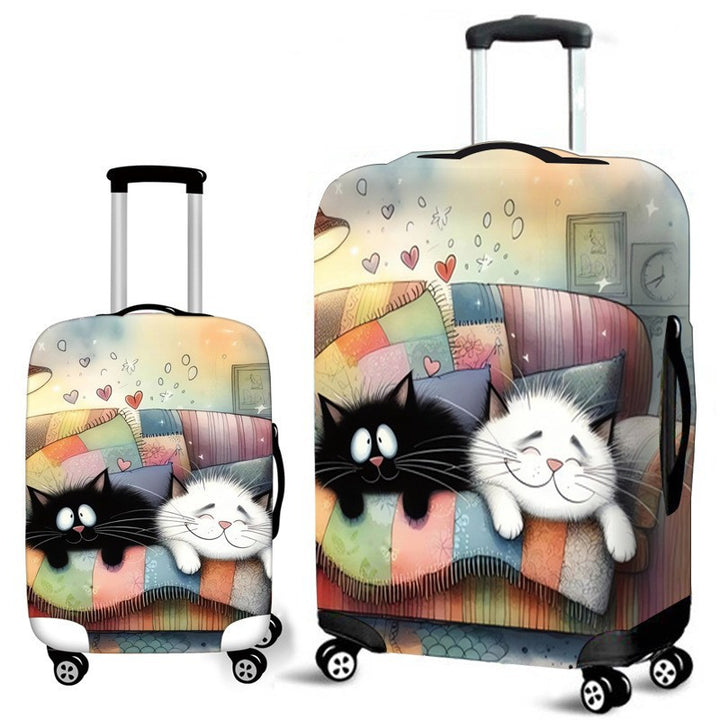 Unisex hard-shell travel suitcase with creative giraffe motif Kalsten