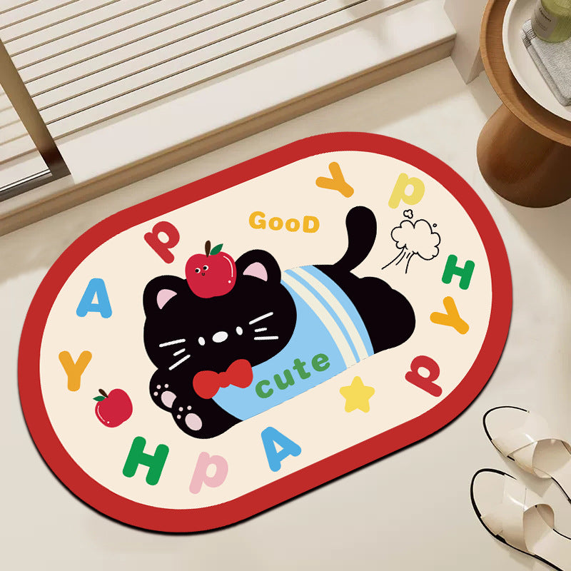 Cartoon Themed Bath Mat