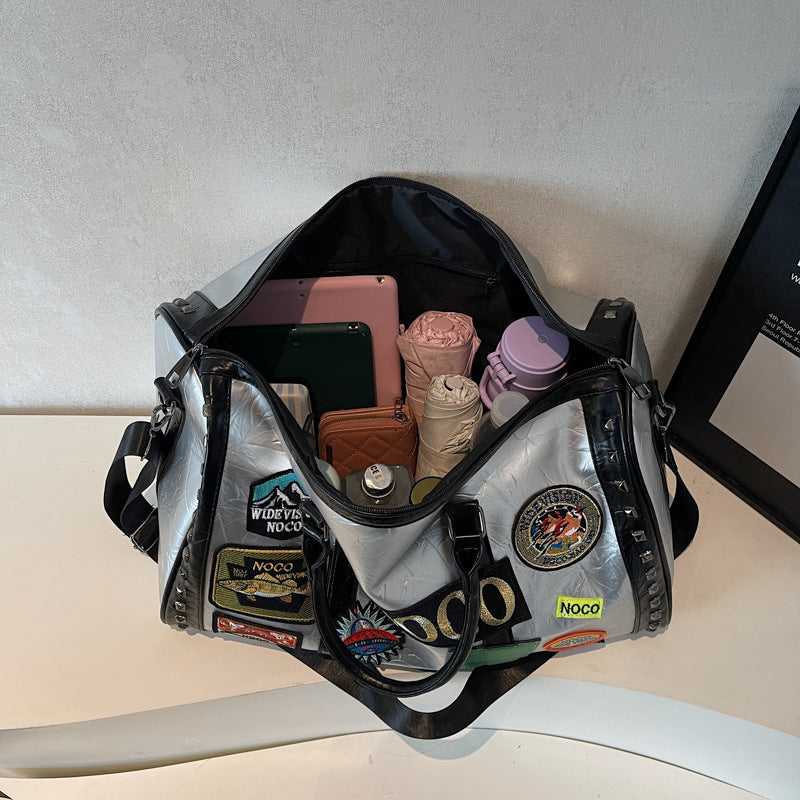 Fashionable Patchwork Gym Duffle Bag