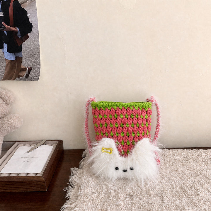 Cute Plush Animal-Themed Mini Bag