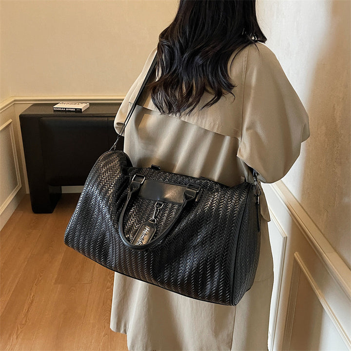 Elegant Textured Travel Duffel Bag Kalsten