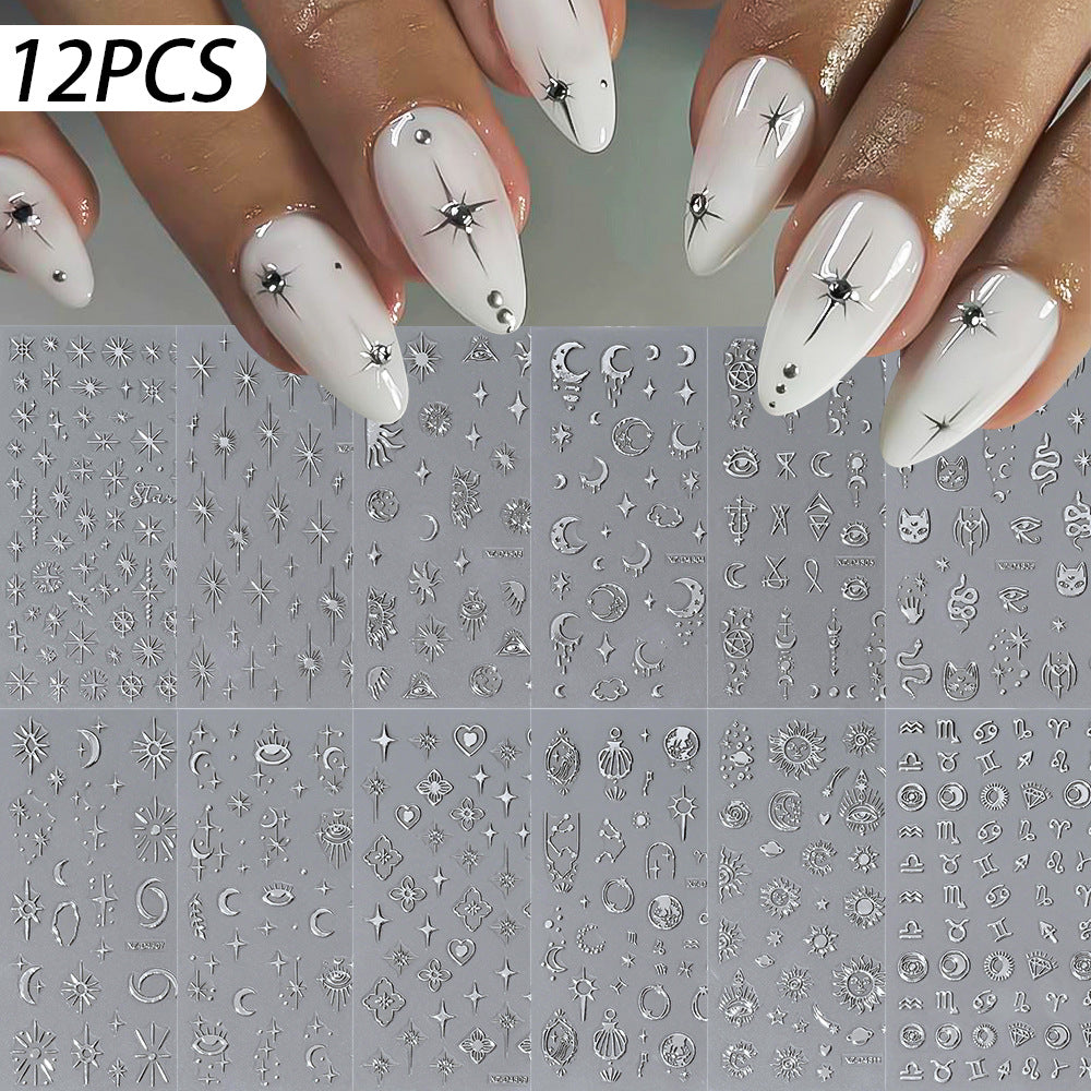 Glittering Nail Art Decal Set
