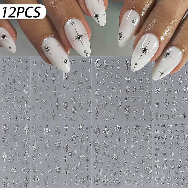 Glittering Nail Art Decal Set