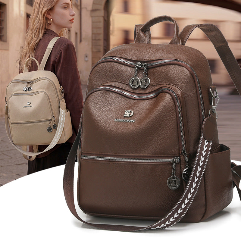 Multi-Functional Leather Backpack Kalsten