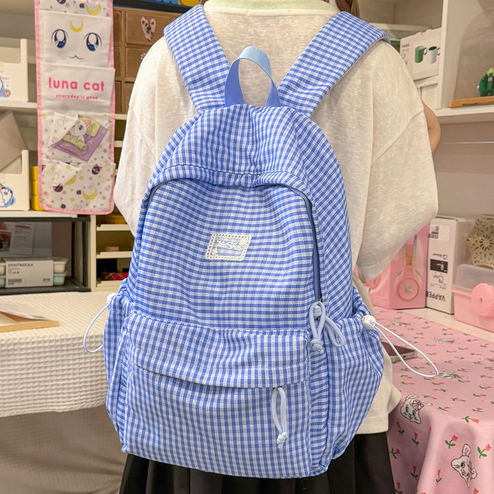 Stylish Grid-Patterned Daypack Kalsten
