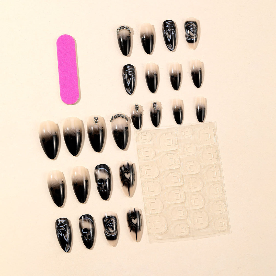 Gothic-Themed 3D Nail Art Extensions Kalsten