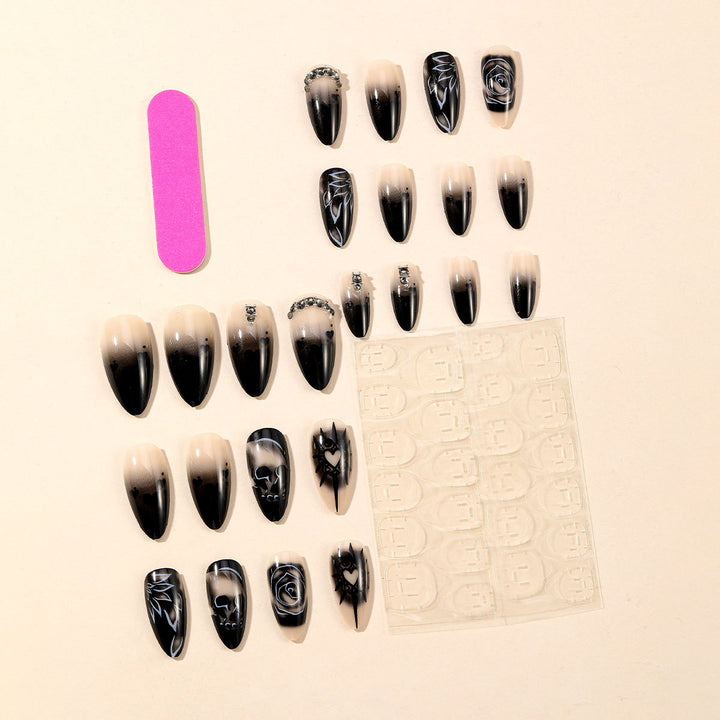 Gothic-Themed 3D Nail Art Extensions Kalsten