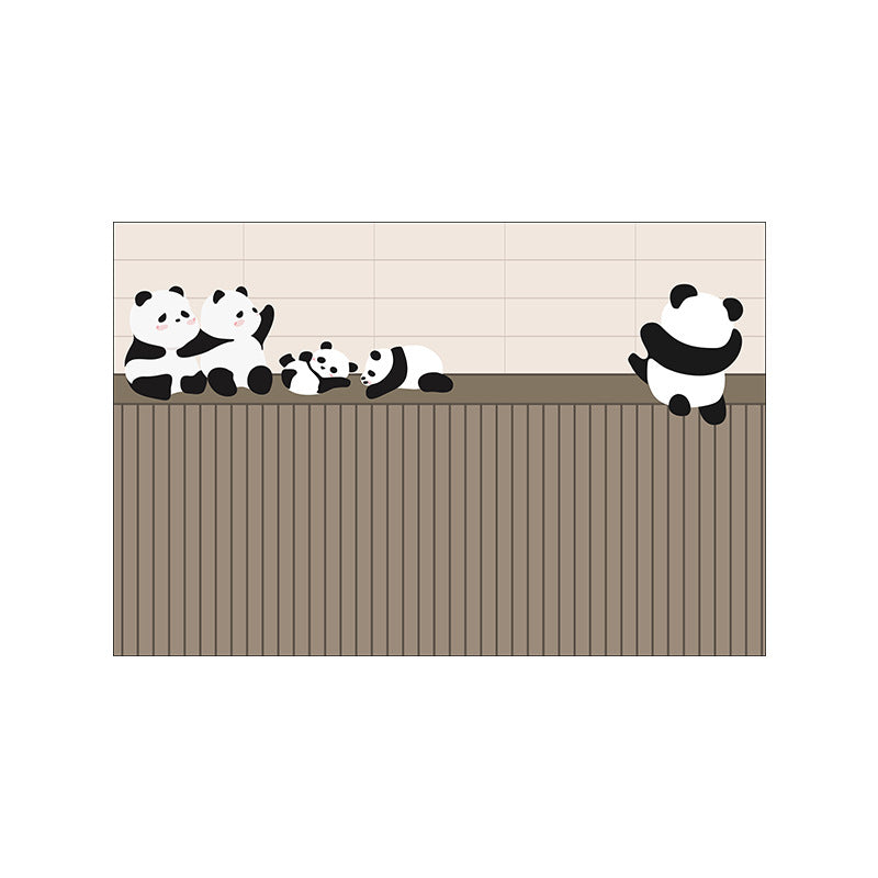 Playful Panda-Themed Bathroom Mat