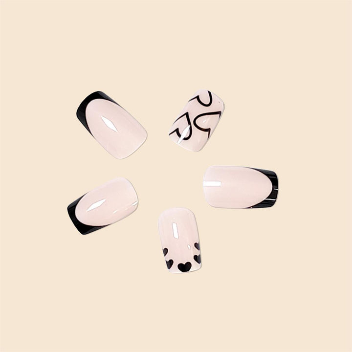 Heart-Designed Nail Art