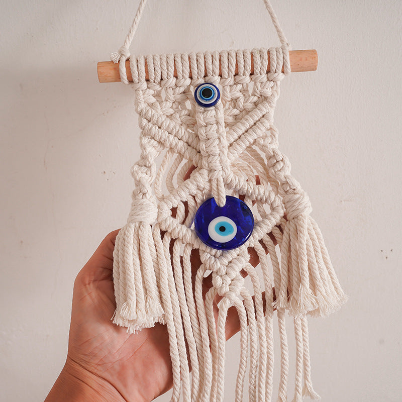 Macrame Wall Decor with Protective Evil Eye Kalsten
