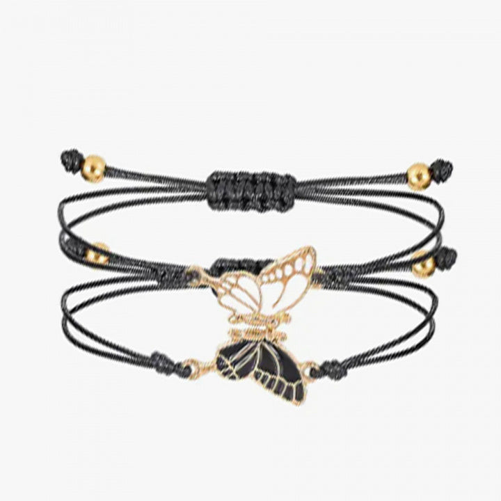 Butterfly Charm Necklace and Bracelet Set Kalsten
