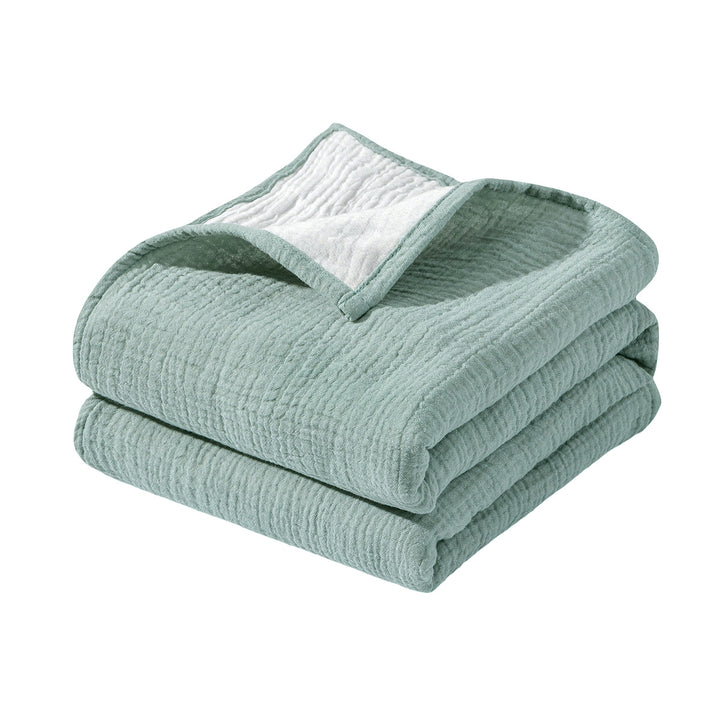 Ultra-Soft Reversible Muslin Throw Blanket kalsten