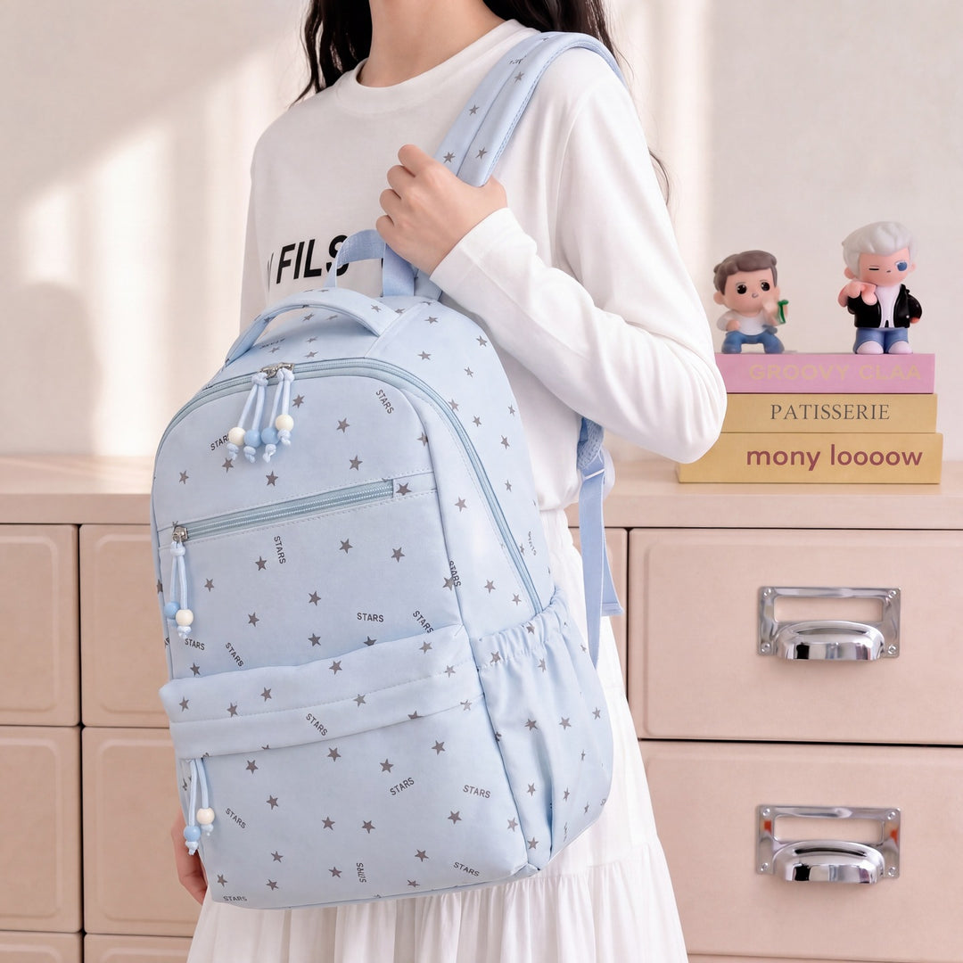 Stylish Star-Patterned Everyday Backpack Kalsten