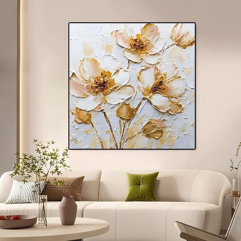 Floral Textured Canvas Artwork