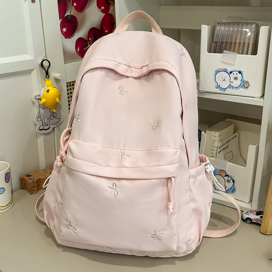Embroidered Casual School Backpack