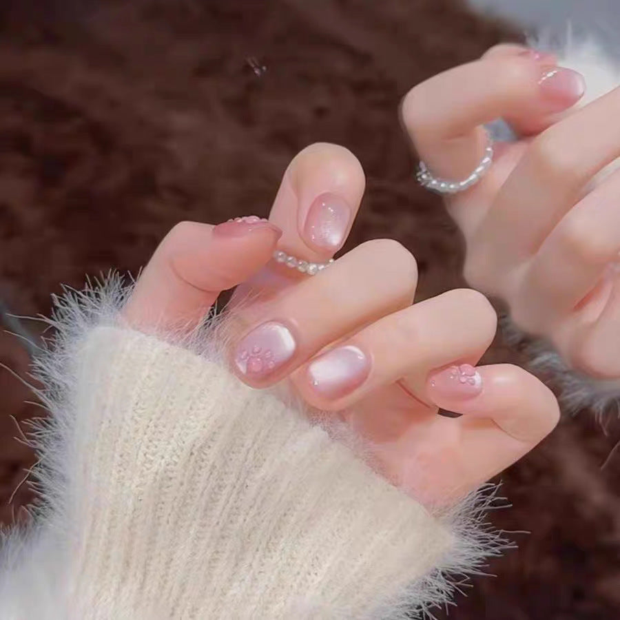 Artistic Floral Press-On Nail Set Kalsten