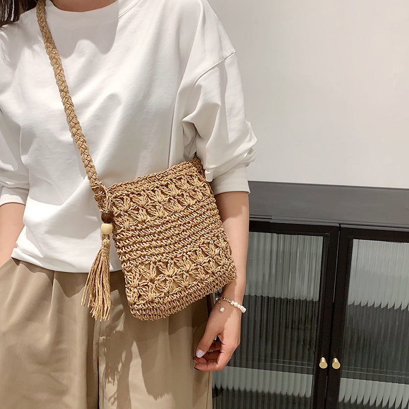 Hand-knotted macrame bag with special wave pattern Kalsten