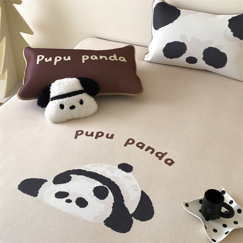 Child mattress topper with cute elephant print and non-slip bottom